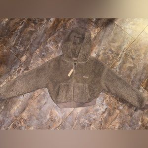 SKIMS teddy fleece zip up